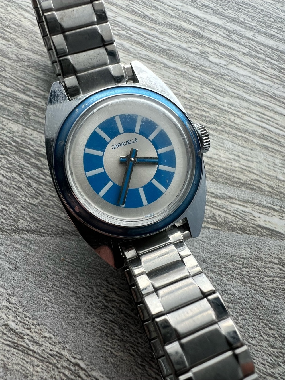 Caravelle mechanical Blue Dial ladies watch parts/ repair